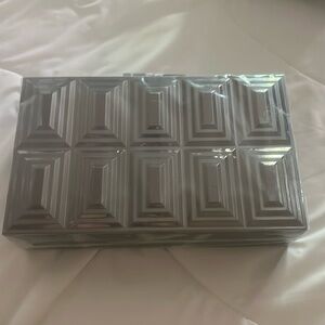 Retro metallic acrylic clutch